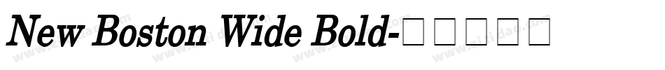 New Boston Wide Bold字体转换